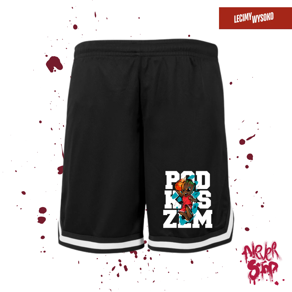 Spodenki Basket Pod Koszem, odzież z nadrukiem
