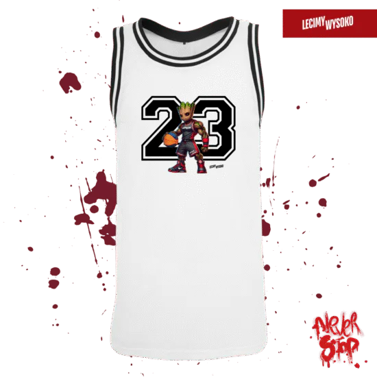 Tanktop Pod Koszem 23 White, odzież z nadrukiem