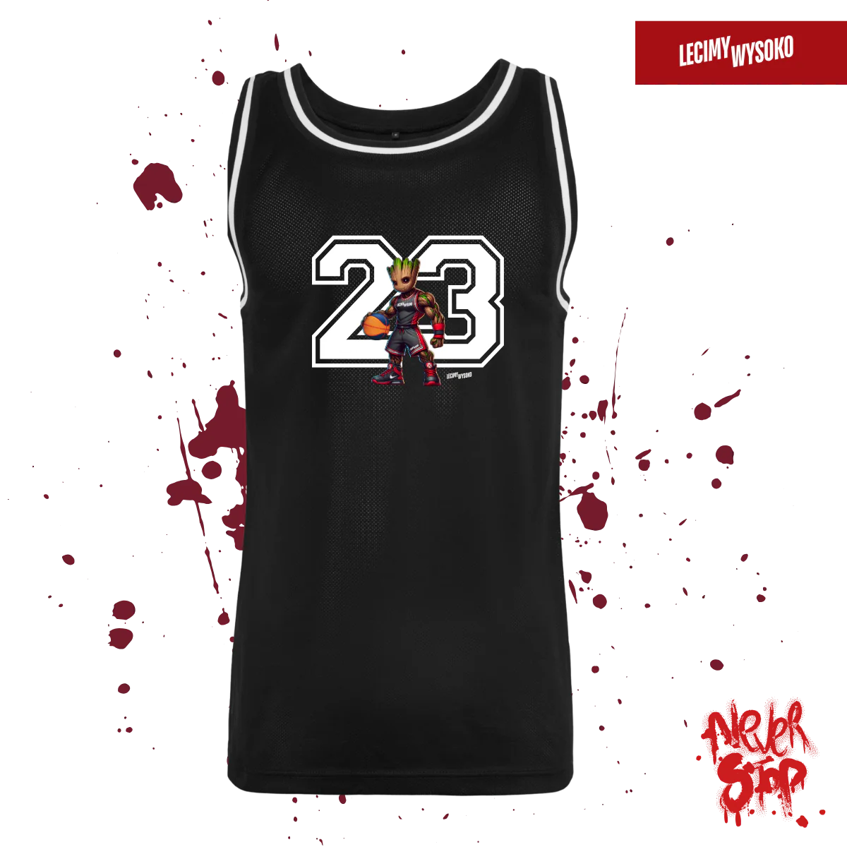 Tanktop Pod Koszem 23 Black, odzież z nadrukiem