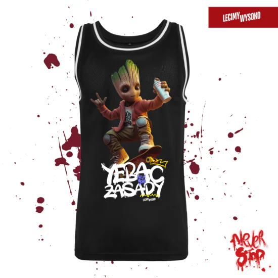 Tank top Yebać Zasady, odzież z nadrukiem