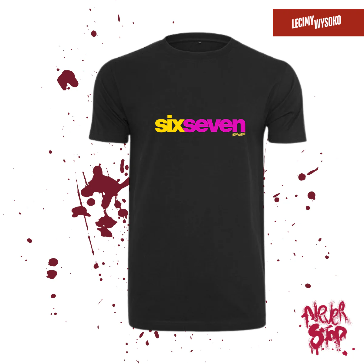 Koszulka SIXSEVEN RGB, kolor czarny Koszulka SIXSEVEN RGB, kolor czarny, odzież z nadrukiem