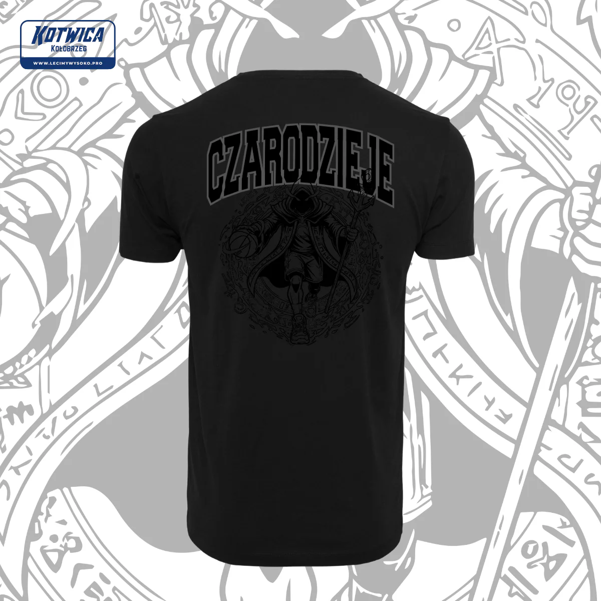 Koszulka Kotwica Kołobrzeg Black Edition, odzież z nadrukiem