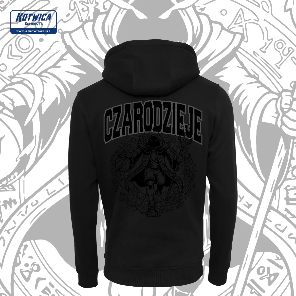 Bluza Kotwica Kołobrzeg Black Edition, odzież z nadrukiem